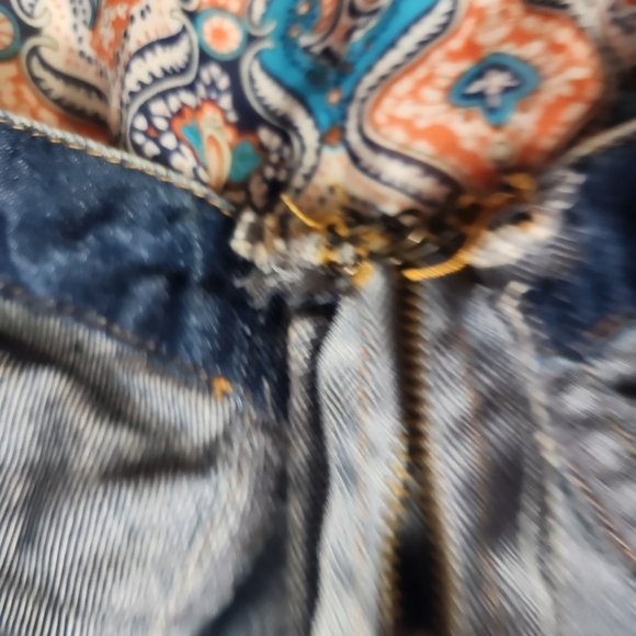 Rue21 Denim and Patterned Strapless Dress - Picture 7 of 16